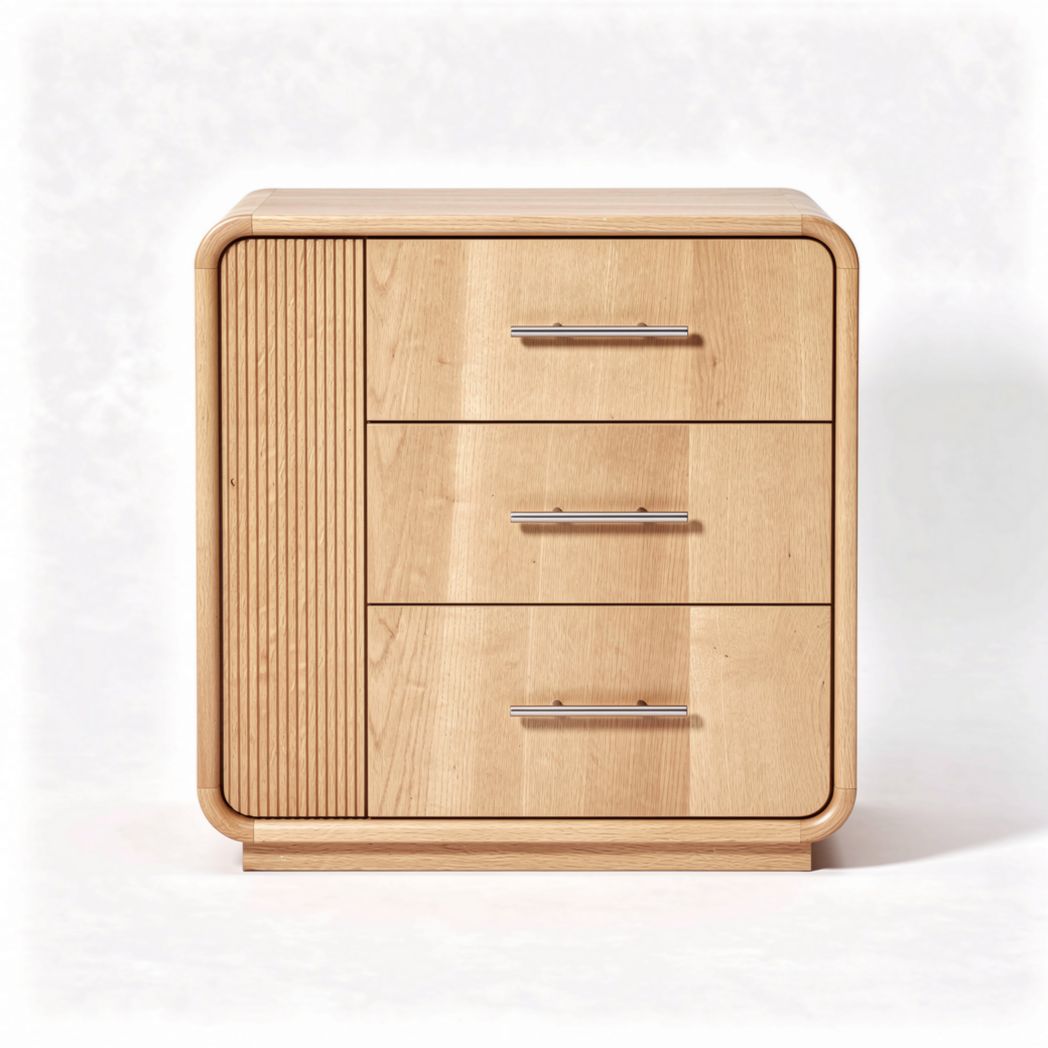 Comò in legno di faggio con tre cassetti dimensioni 60 x 45 x 40cm
