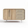 Mobiletto moderno con 4 cassetti in melaminico beige 120 x 40 x 70cm