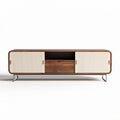 Mobile porta TV in legno massello e finitura beige 150 x 40 x 50cm