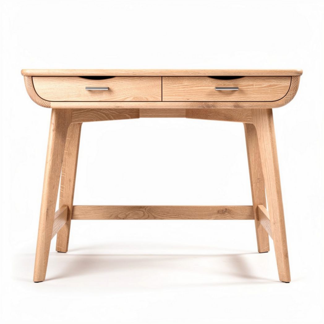 Tavolo in legno massello di rovere con cassetto 120 x 60 x 75cm